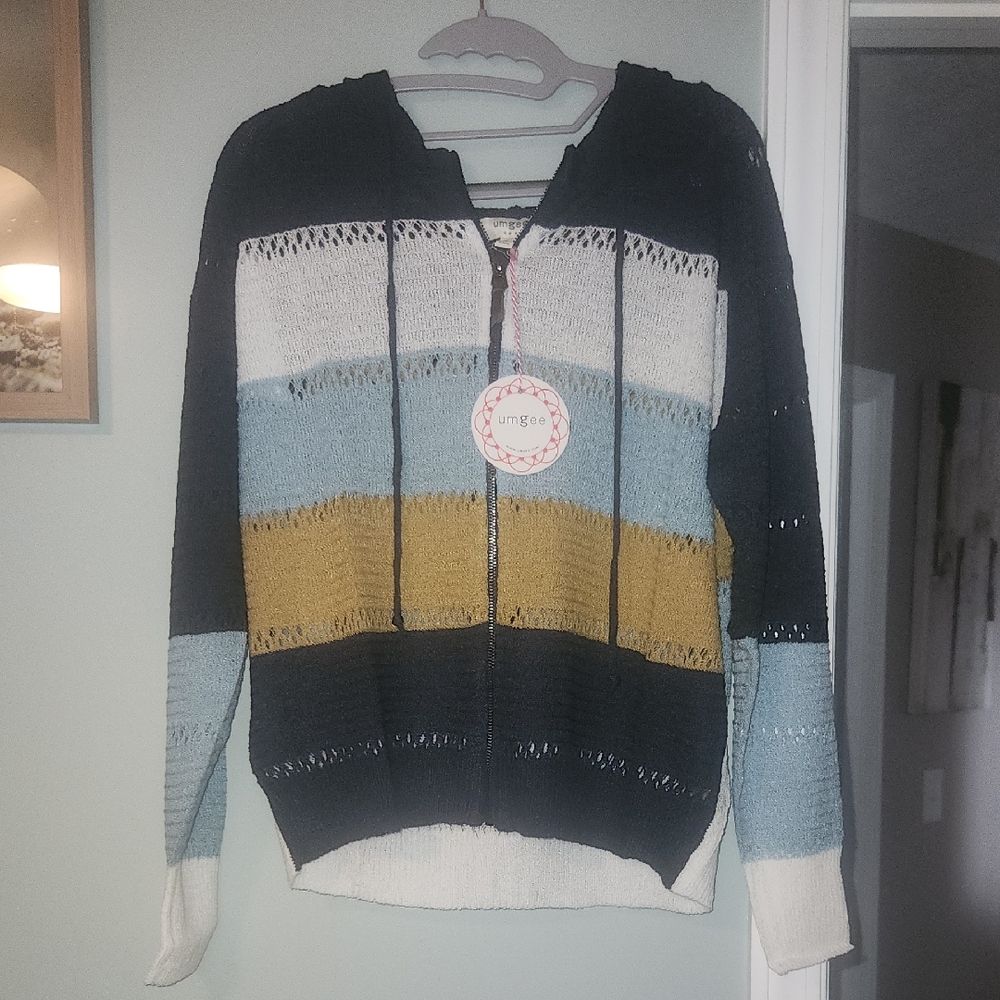 Umgee Full Zip Hooded Sweater